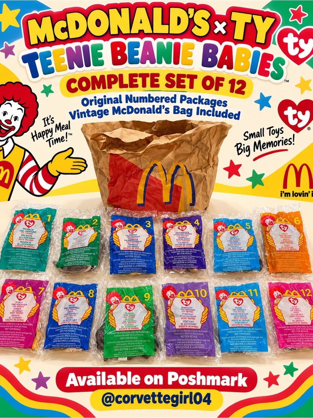McDonald’s Teenie Beanie Babies Set - Complete